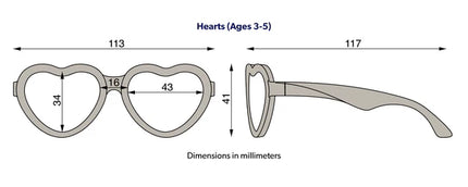 Babiators Original Mirrored Heart Sunglasses - Fuchsia Haze