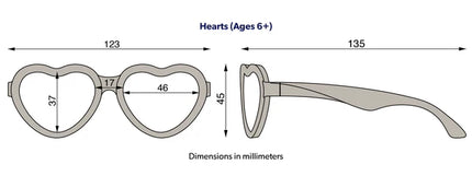 Babiators Polarised Heart Sunglasses - Sweet Cream