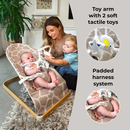 Baby Bouncer with Toy Bar - Giraffe