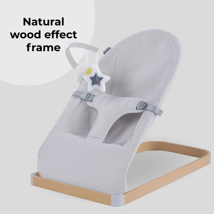 Baby Bouncer with Toy Bar - Grey