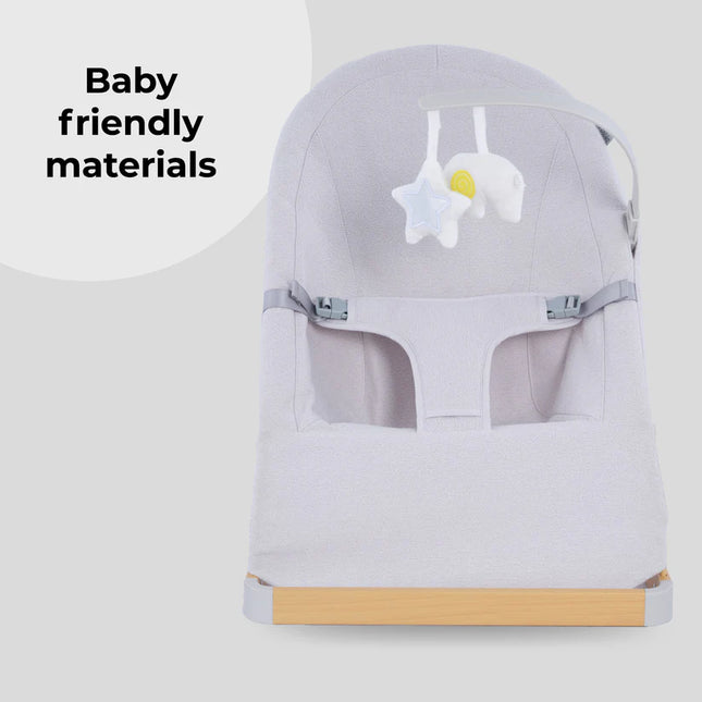 Baby Bouncer with Toy Bar - Grey