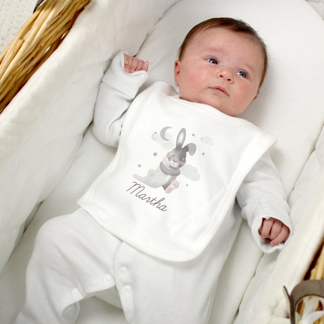 Baby Bunny Baby Bib - Personalised | 0 -3 Months