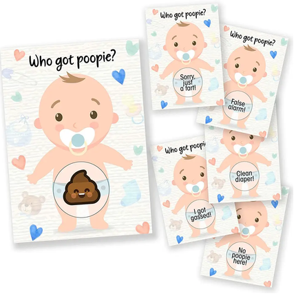 Baby Shower Scratch Off Game - 33 Card Pack