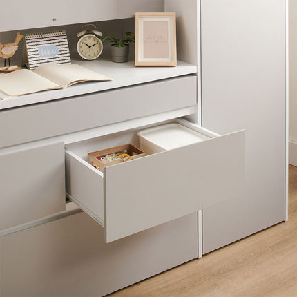 Bailey Kids Cabin Bed with Pull out Desk, Wardrobe & Storage