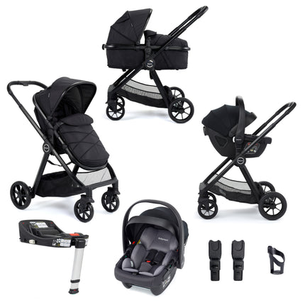 Mimi Travel System + Coco Car Seat + Isofix Base - Black