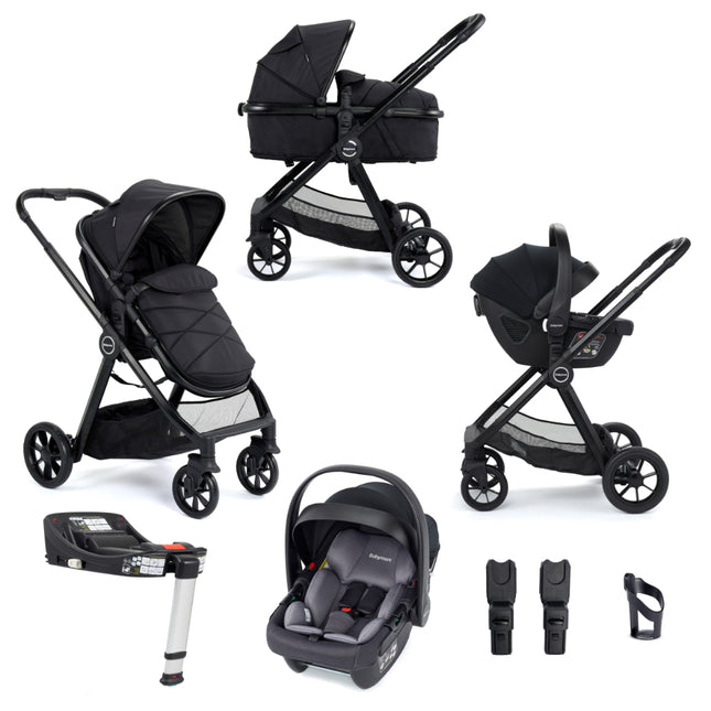 Mimi Travel System + Coco Car Seat + Isofix Base - Black