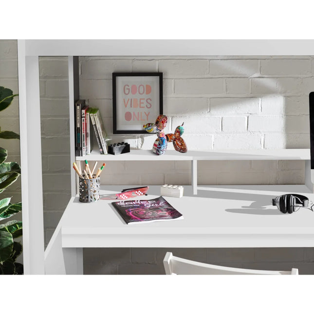 Blaze Gaming High Sleeper Bed with Desk - White