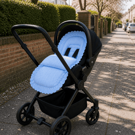 Universal Broderie Anglaise Car Seat Footmuff / Cosy Toes