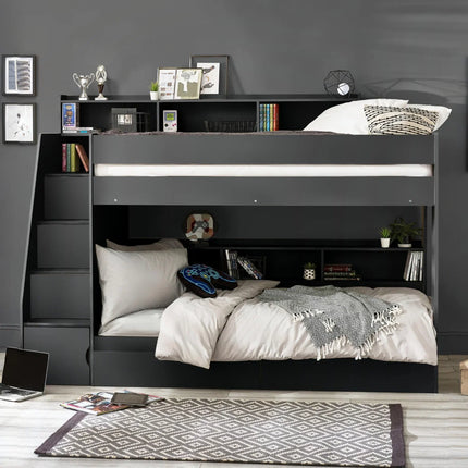 Camelot Bunk Bed with Stairs - Anthracite
