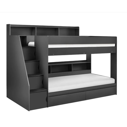 Camelot Bunk Bed with Stairs - Anthracite