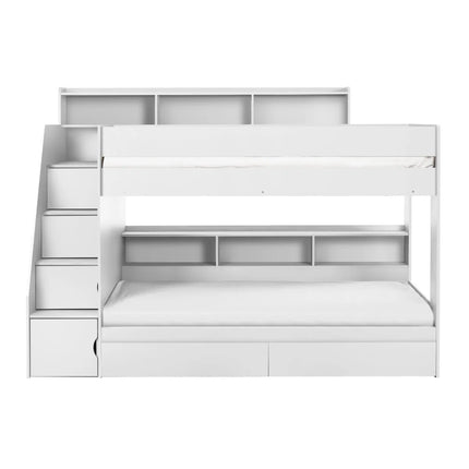 Camelot Bunk Bed with Stairs - White