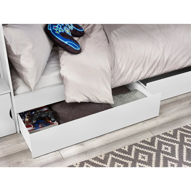 Camelot Bunk Bed with Stairs - White