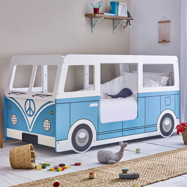 Campervan Bed - Light Blue