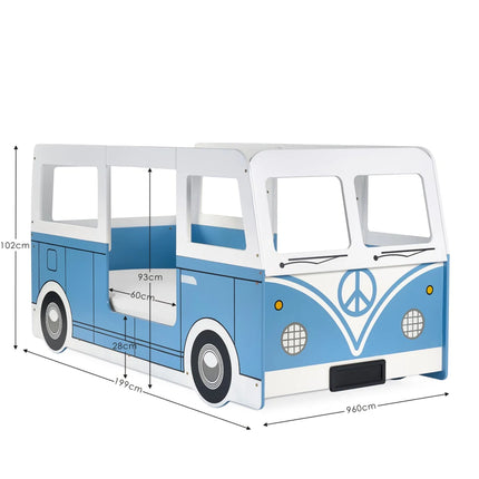 Campervan Bed - Light Blue