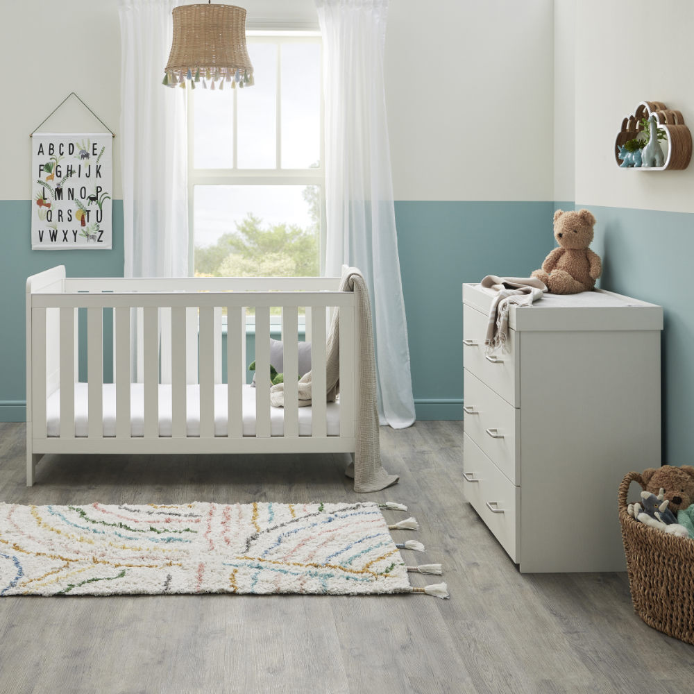 Caro 2 Piece Nursery Furniture Room Set White Wash Babymore