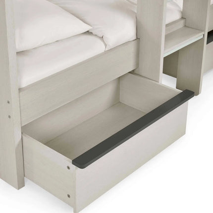 Celeste Bunk Bed with Drawers - Nordic White