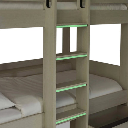 Celeste Bunk Bed with Drawers - Nordic White
