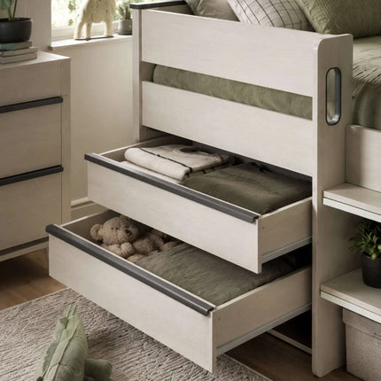 Celeste Mid Sleeper with Drawers - Nordic