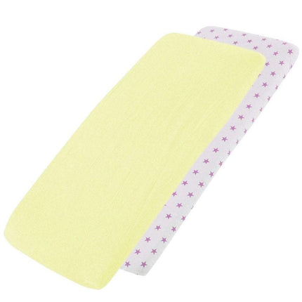 Crib Jersey Fitted Sheets 100% Cotton 40x90cm - Pack Of 2 - Fits All Models
