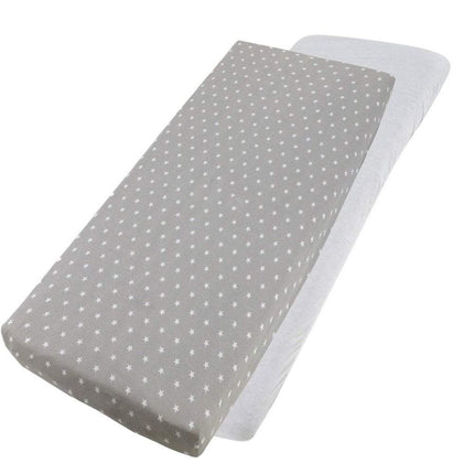 Crib Jersey Fitted Sheets 100% Cotton 40x90cm - Pack Of 2 - Fits All Models
