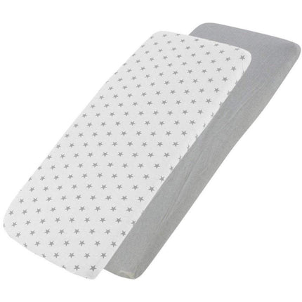Crib Jersey Fitted Sheets 100% Cotton 40x90cm - Pack Of 2 - Fits All Models