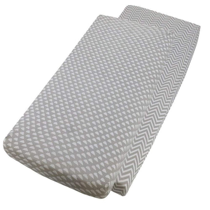 Crib Jersey Fitted Sheets 100% Cotton 40x90cm - Pack Of 2 - Fits All Models