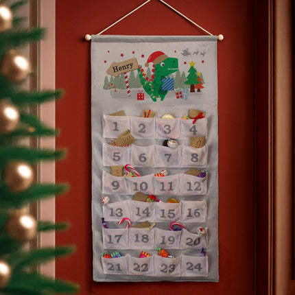 Dinosaur Pocket Advent Calendar - Personalised