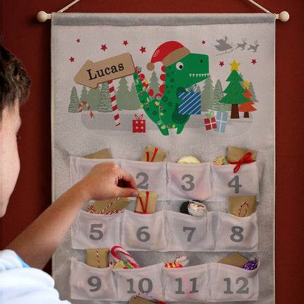 Dinosaur Pocket Advent Calendar - Personalised