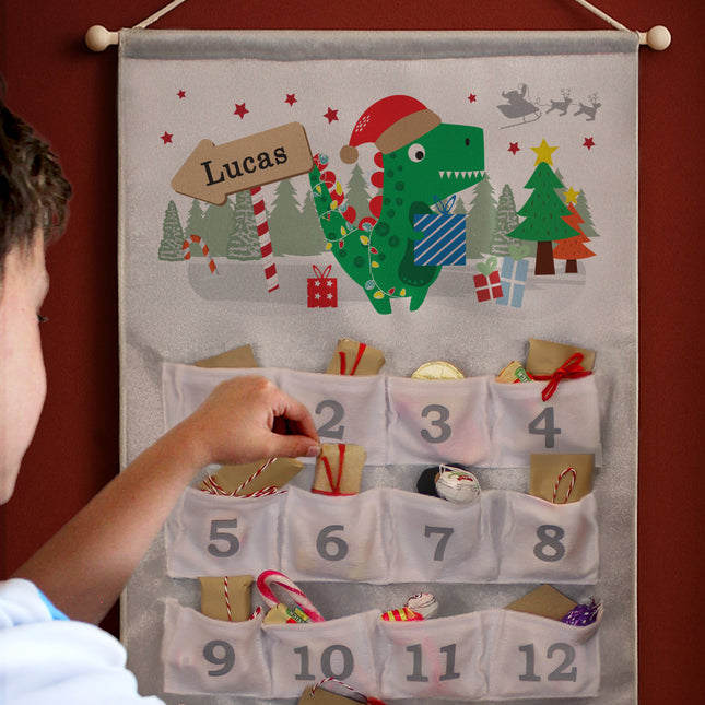 Dinosaur Pocket Advent Calendar - Personalised
