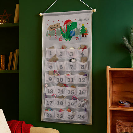 Dinosaur Pocket Advent Calendar - Personalised