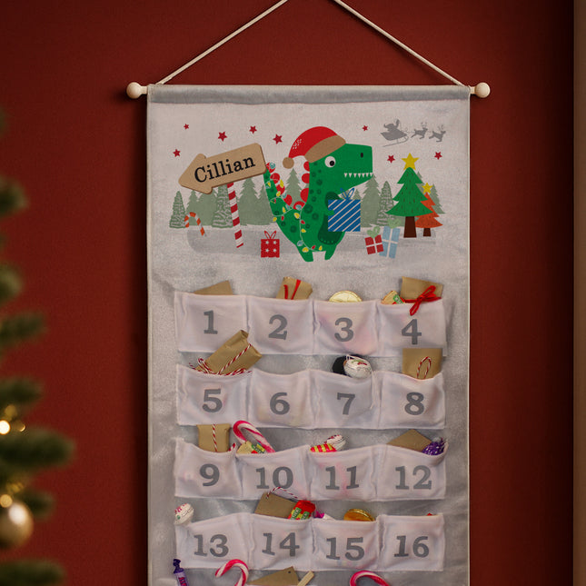 Dinosaur Pocket Advent Calendar - Personalised