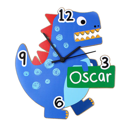 Personalised Dinosaur Wooden Wall Clock