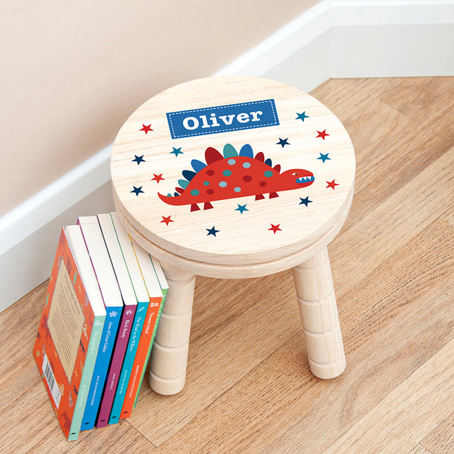 Dinosaur Wooden Stool - Personalised