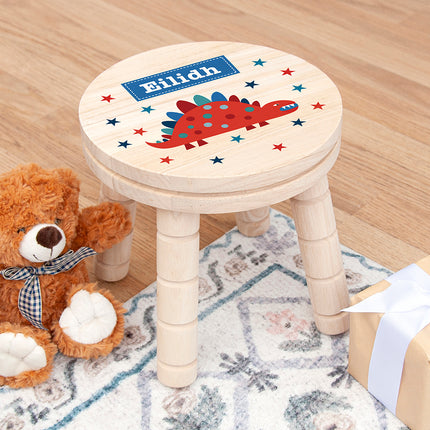 Dinosaur Wooden Stool - Personalised