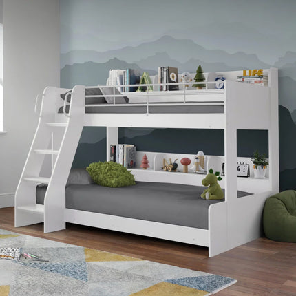 Domino Triple Sleeper Bunk Bed - White