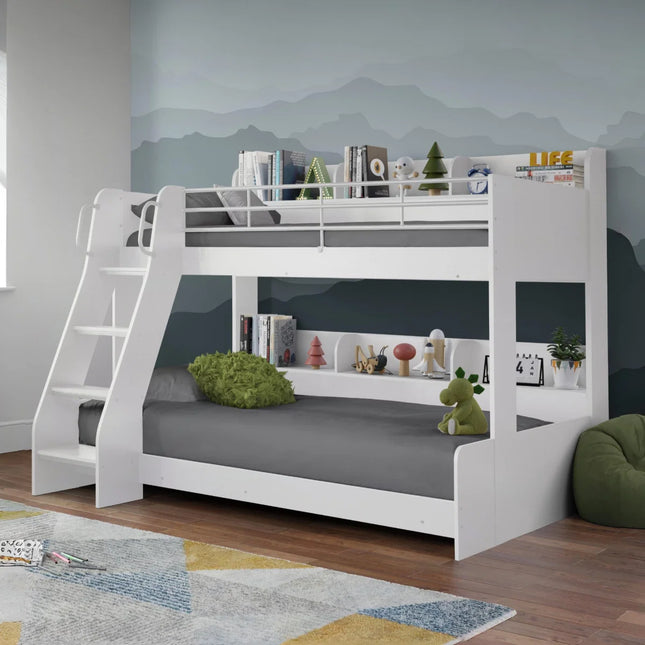 Domino Triple Sleeper Bunk Bed - White