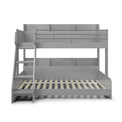 Domino Triple Sleeper Bunk Bed - Light Grey