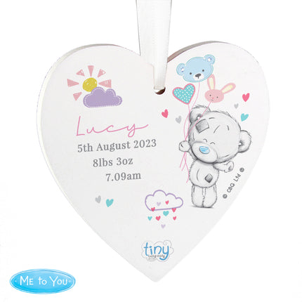 Tiny Tatty Teddy - Dream Big Pink Heart Decoration - Personalised