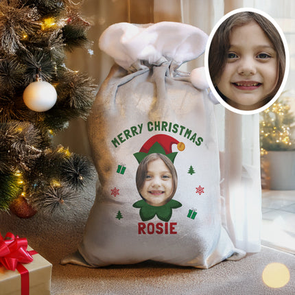 Elf Christmas Sack - Personalised