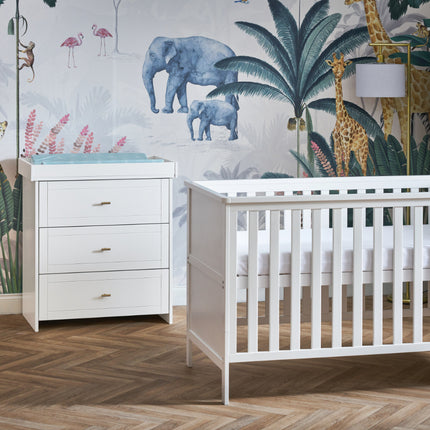 Evie 2 Piece Nursery Set - White