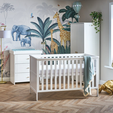 Evie 3 Piece Nursery Set - White