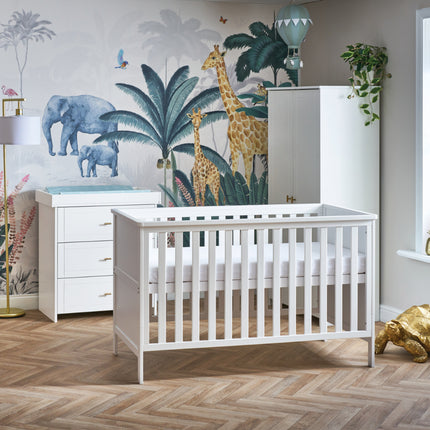 Evie 3 Piece Nursery Set - White
