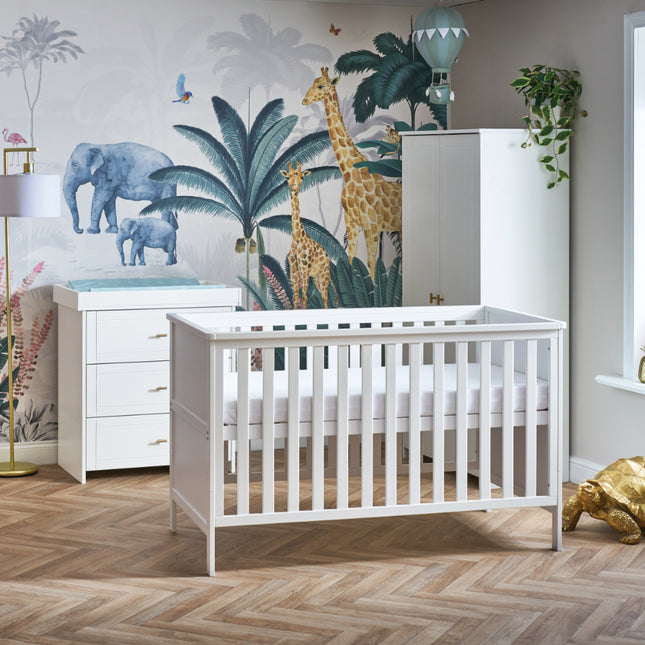 Evie 3 Piece Nursery Set - White