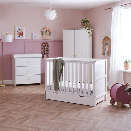Evie 3 Piece Mini Nursery Set - White