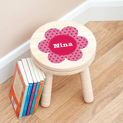 Flower Wooden Stool - Personalised