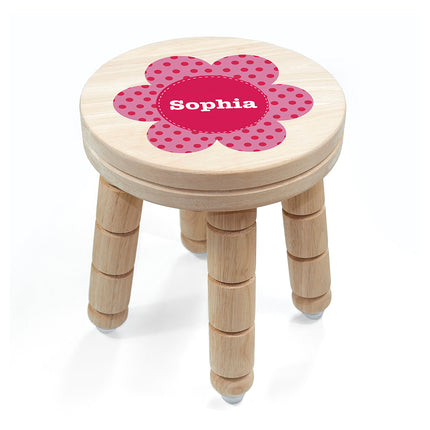 Flower Wooden Stool - Personalised