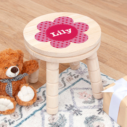 Flower Wooden Stool - Personalised