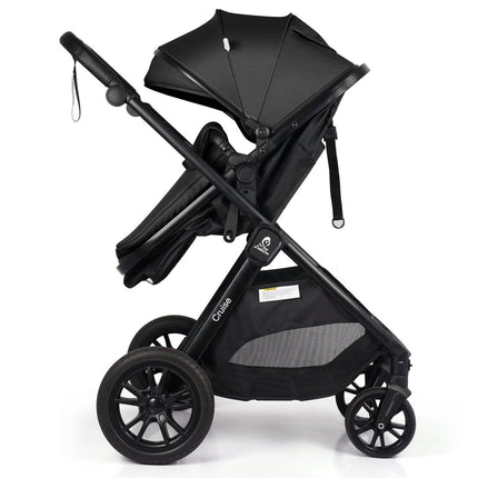 For Your Little One Cruise 3 In 1 Travel System With Car Seat - Eclipse Black (Free Cupholder / Seat Liner Included!)