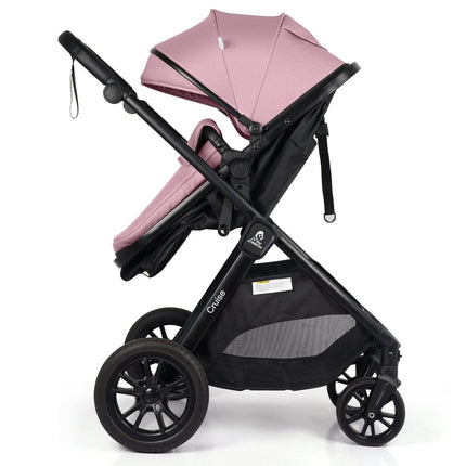 For Your Little One Cruise 3 In 1 Travel System With Car Seat - Blush Rose (Free Cupholder And Seat Liner Included!)