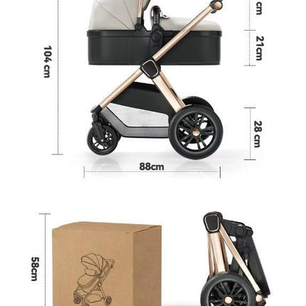 For Your Little One Cruise 3 In 1 Travel System With Car Seat - Dune Beige (Free Cupholder And Seat Liner Included!)